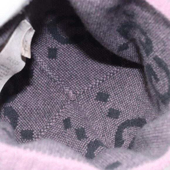 GUCCI GG Canvas Knitted Fabrics Cap Cashmere M Pink 676827 Auth am8353 main image 13
